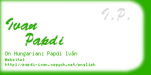 ivan papdi business card